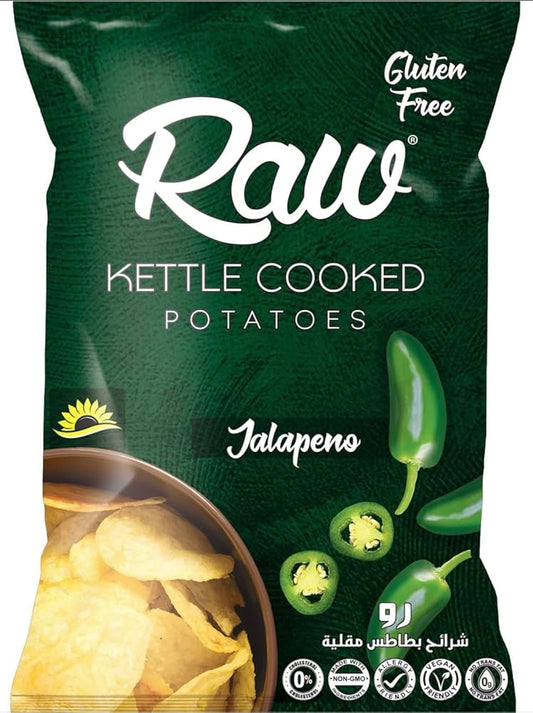 Raw Jalapeno Kettle Cooked Potatos 80g