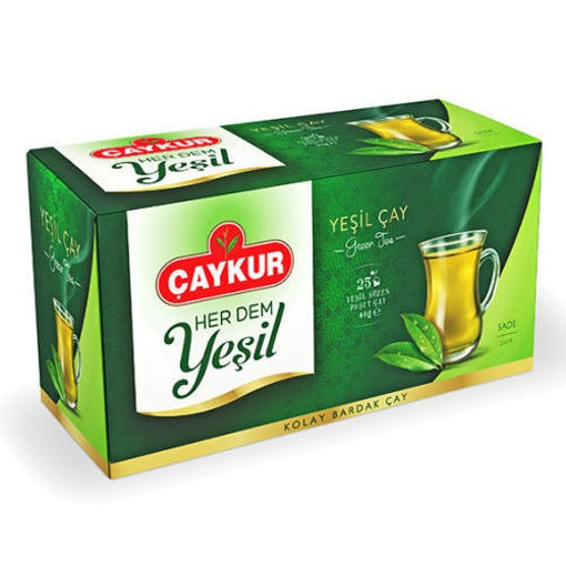 Çaykur Her Dem Yeșil Ceai Verde. 25 de pliculețe